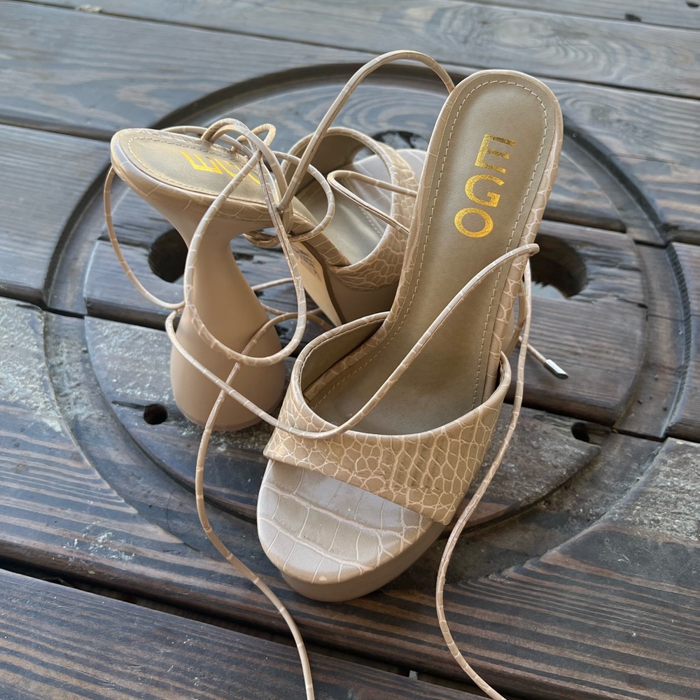 Ankle Strap Chunky Heel Sandals Peep Tow Platform